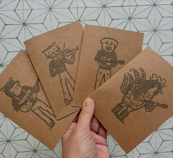 Hand Printed Greeting Cards