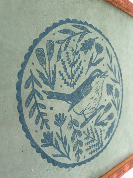 A Song- Bird Original Linocut Print