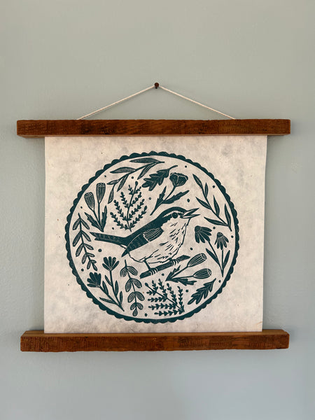 A Song- Bird Original Linocut Print