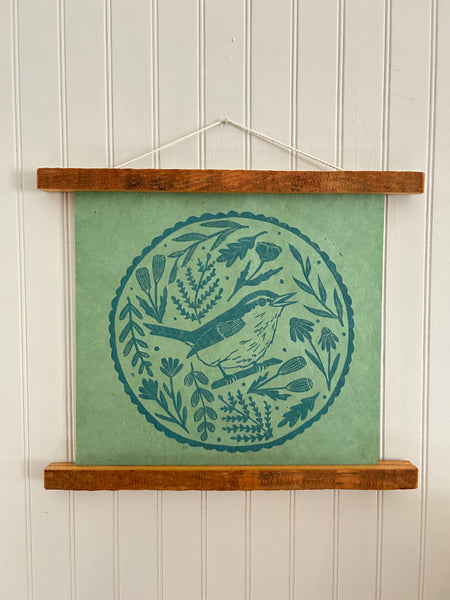 A Song- Bird Original Linocut Print