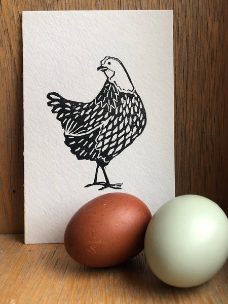 Chicken Penny Original Linocut print