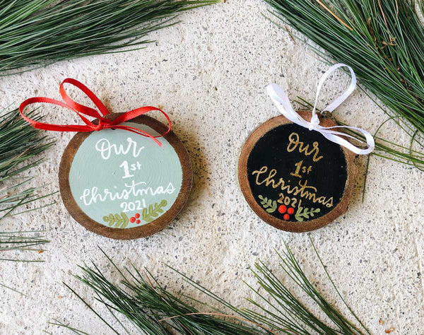 Our 1st Christmas // Hand Painted Ornament